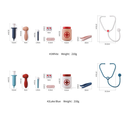 Baby Silicone Doctors Toys Pretend Playing Kids Role Play Pretend Playing Doll Accessories Learning Education Toys Babies Gifts