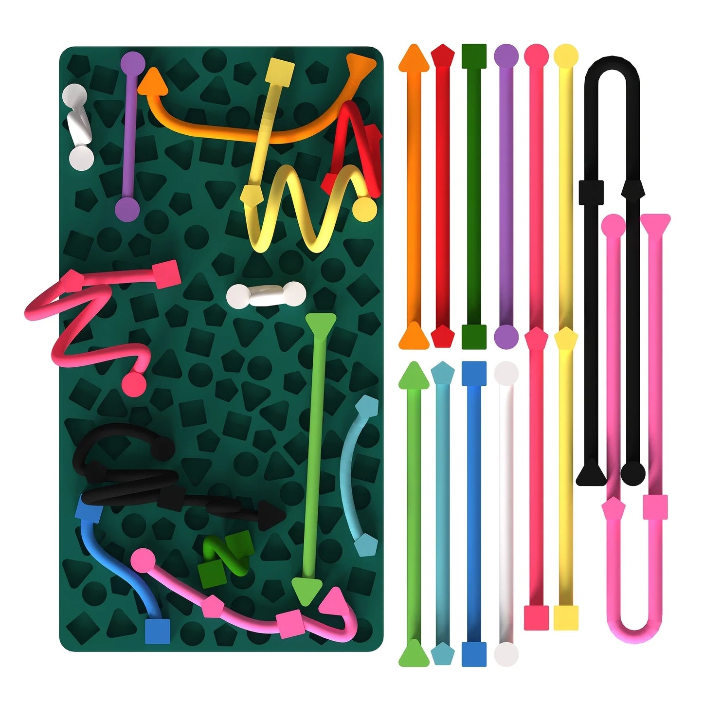 Sensory Activity Board, Silicone Quiet Fidget Toy for ADHD Autism Stress Relief, Easter Basket Stuffers for Toddlers Kids Teens