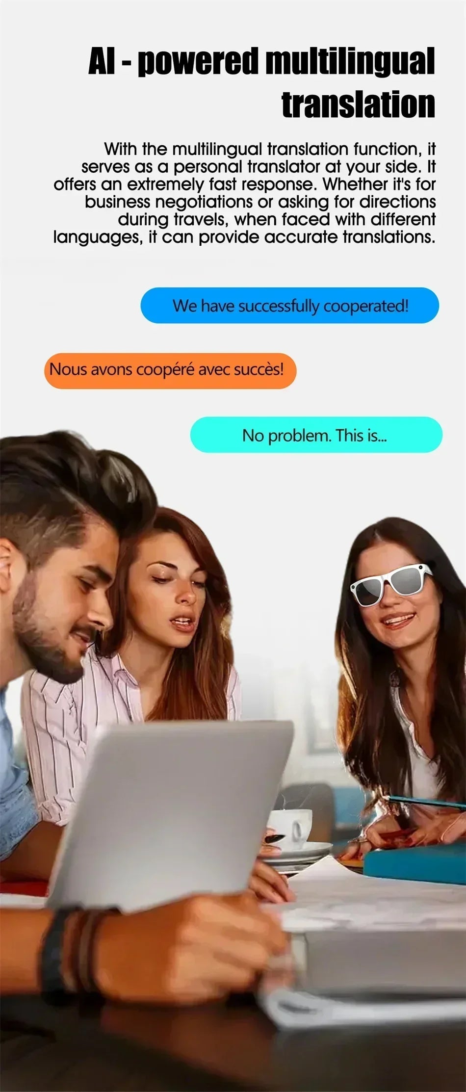 Lenovo 2026 New 8K Bluetooth AI Glasses 1200MP HD Camera Chat GPT Voice Assistant Music Player Translate Call Smart Sunglasses