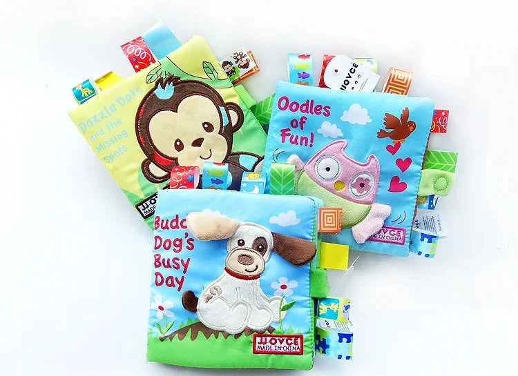 Baby Cloth Book Toys Animals Soft Learning Educational Toys For Babies Development montessori Sensory Books Baby Toys 0 12 Month