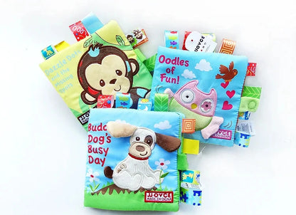 Baby Cloth Book Toys Animals Soft Learning Educational Toys For Babies Development montessori Sensory Books Baby Toys 0 12 Month