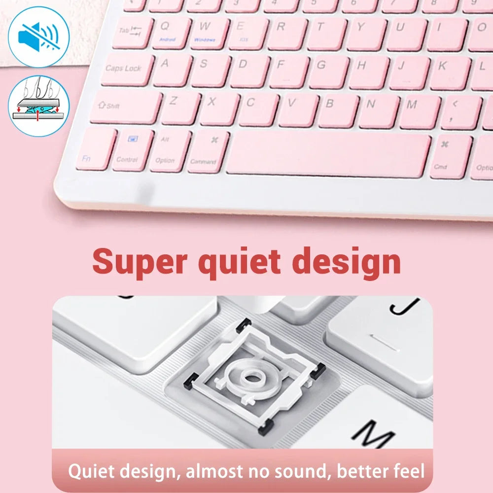 2026 New Slim Lightweight Ergonomic Bluetooth Keyboard, Compact Silent Wireless Keyboard for Windows iOS Android Devices Office