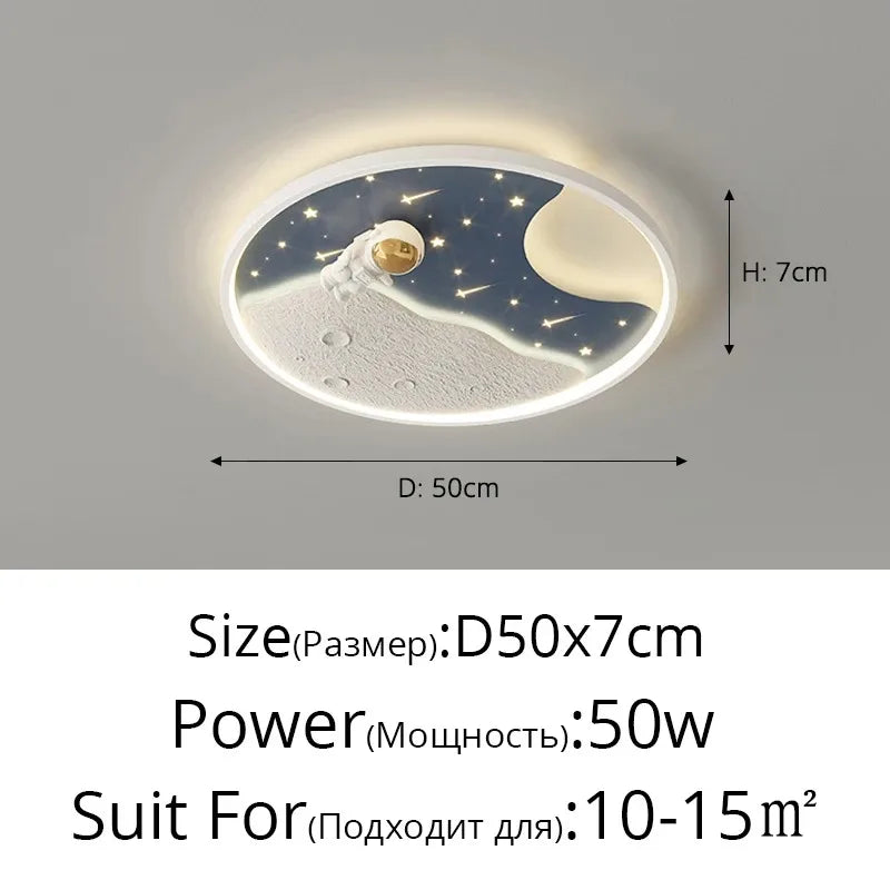 LED moon Astronaut Light Fantastic Eye Care living room bedroom girl lamp  Princess light