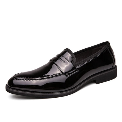 Summer Men Genuine Leather Casual Shoes Mens Wedding Black Dress Shoes Mens Banquet Loafers Blue Outdoor Walking Shoes Big Size