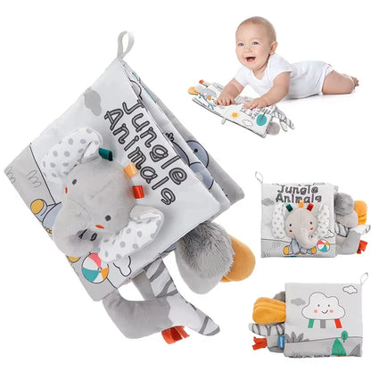 Baby Cloth Book Toys Animals Soft Learning Educational Toys For Babies Development montessori Sensory Books Baby Toys 0 12 Month