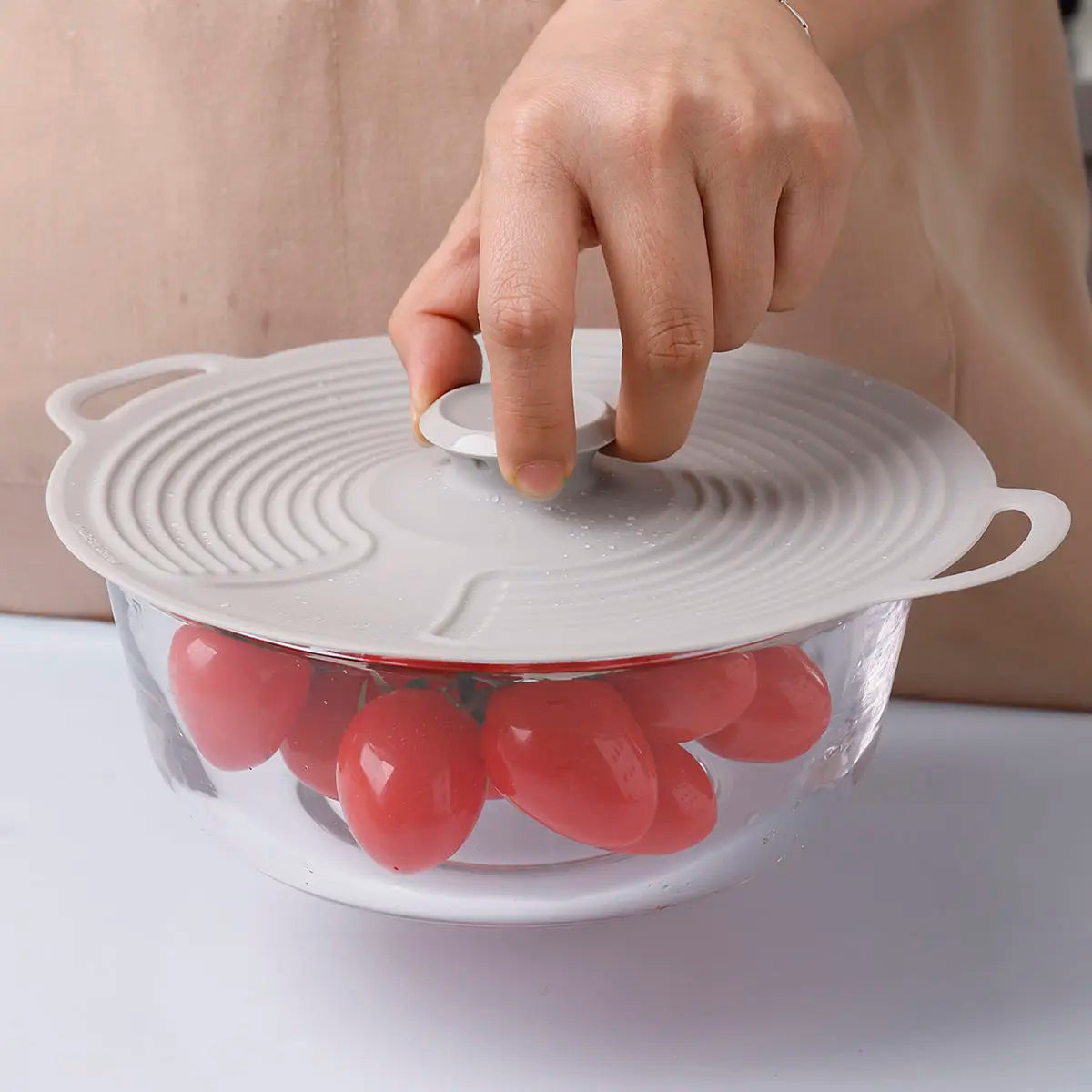 Food Grade Silicone Fresh-keeping Cover Circular Seal Spill-proof Lid Multi-functional High Temperature Resistance and Pot Cover