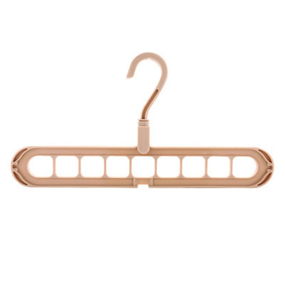 Clothes Hanger Nine Hole Wardrobe Organizer Space Saving Home Household Multi-Functional Drying Rack Plastic Storage