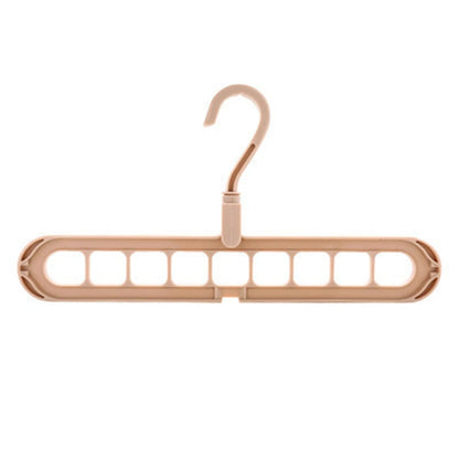Clothes Hanger Nine Hole Wardrobe Organizer Space Saving Home Household Multi-Functional Drying Rack Plastic Storage