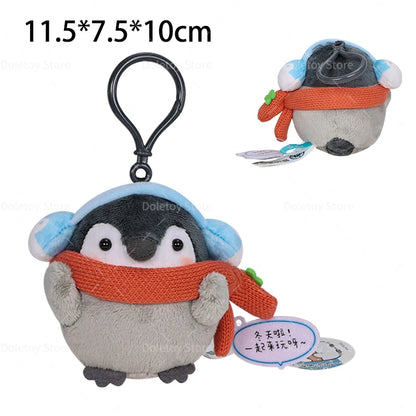22 Styles Cute Penguin Plush Key Ring Tourist Hat Penguin Keychain For Girls Gifts Creative School Bag Keychain
