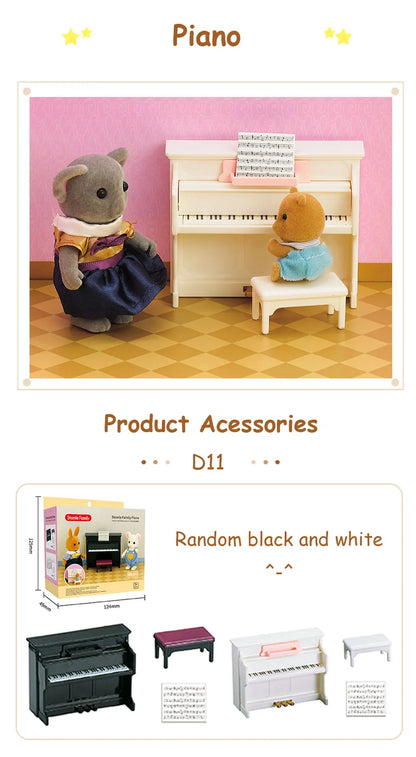 Toys Doll 1:12 Forest Family Montessori Kitchen Compatible Miniature Dollhouse Kitchen Accessories Furniture Pretend Play Gifts