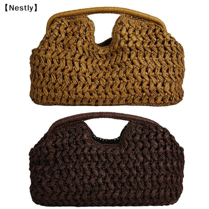 Elegant Woven Handbag Female Beach Straw Underarm Bag Versatile Exquisite Shoulder Bags Evening Bags For Women Gifts