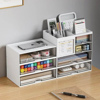 Stationary Organizer For Desk Stationery Holder Desk Makeup Organizer Storage Box Stationery Accessories Pen Organizer
