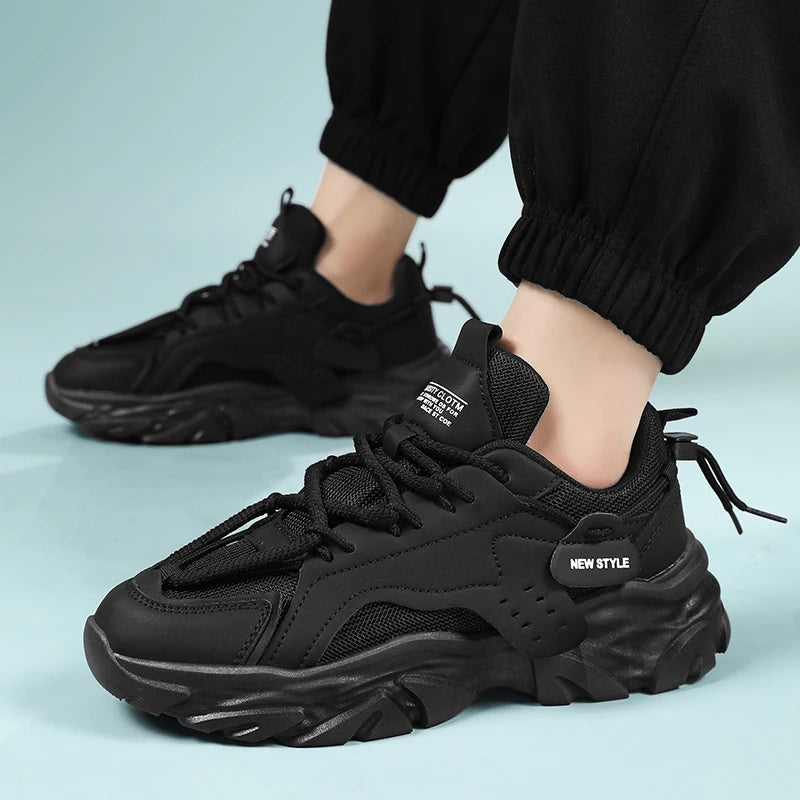 Mens Shoe Breathable Thick Soled Casual Sneakers Outdoor Running Four Seasons New Tennis Men Soft Soles Comfort Male Sneakers