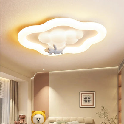 Cloud Light LED Children's Room Baby Room Ceiling Lights Modern Cream Style Nursery Decor Bedroom Cloud Ceiling Lamps