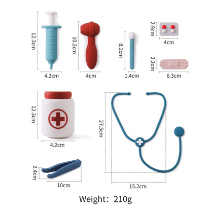 Baby Silicone Doctors Toys Pretend Playing Kids Role Play Pretend Playing Doll Accessories Learning Education Toys Babies Gifts