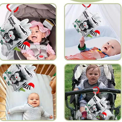 Baby Cloth Book Toys Animals Soft Learning Educational Toys For Babies Development montessori Sensory Books Baby Toys 0 12 Month