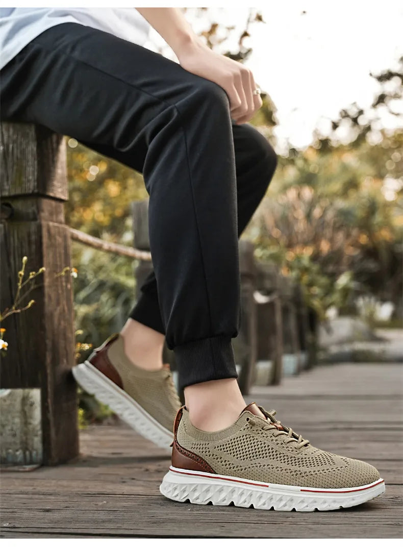 Men Sneakers New Men Mesh Casual Shoes Fashion Lightweight Breathable Soft Soled Shoes Summer Outdoor Sports Fitness Large Size
