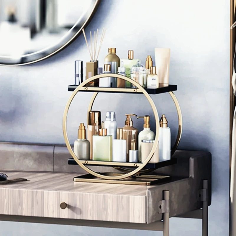 Large Capacity Makeup Organizer Cosmetics Storage Holder Home Skincare Products Dresser Bathroom Desktop Vanity Rack Shelf