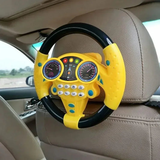 Infant Simulation Steering Wheel Toys Children's Toy Kids Early Education Copilots Stroller Steering Wheel Vocal Toys