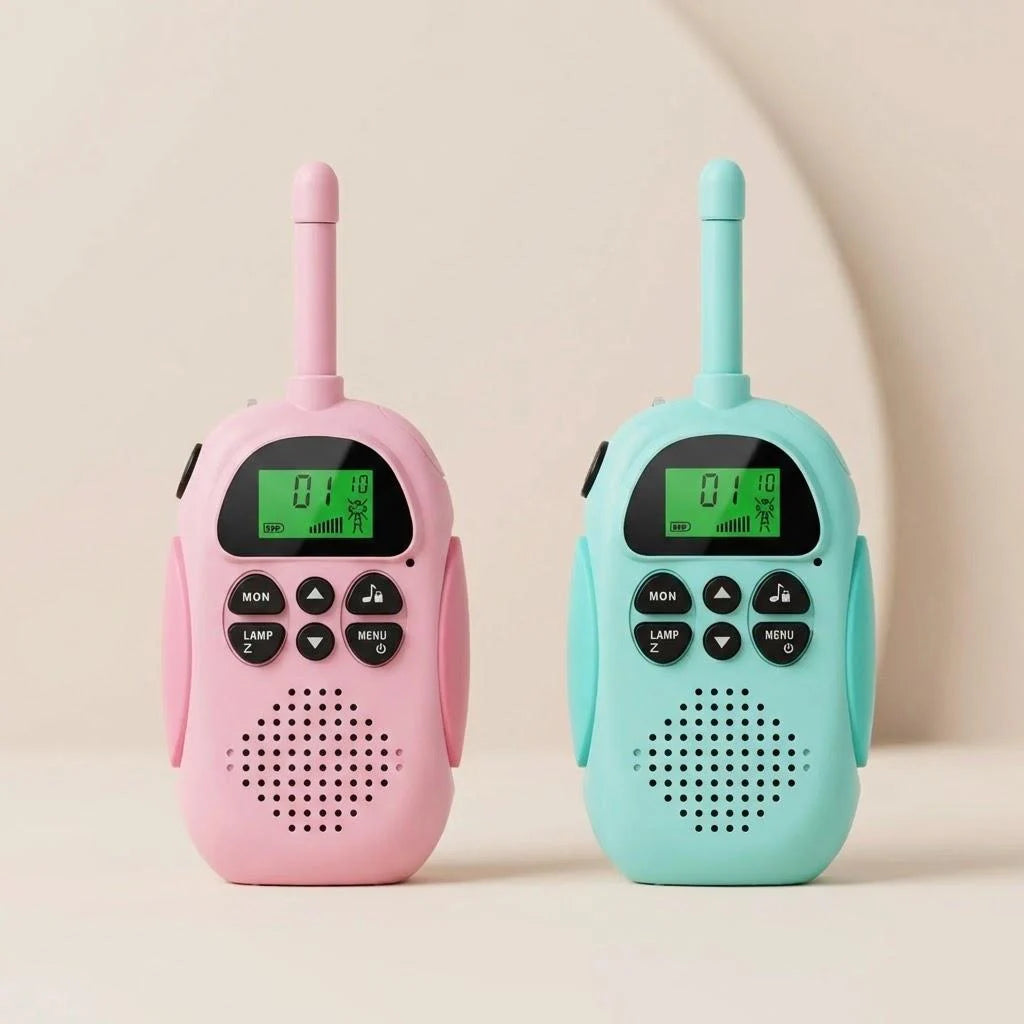 Kids Walkie Talkies 2 Pack Rechargeable Toy Two Way Radio 22 Channels 3KM Long Range for Children Outdoor Play Birthday Gifts