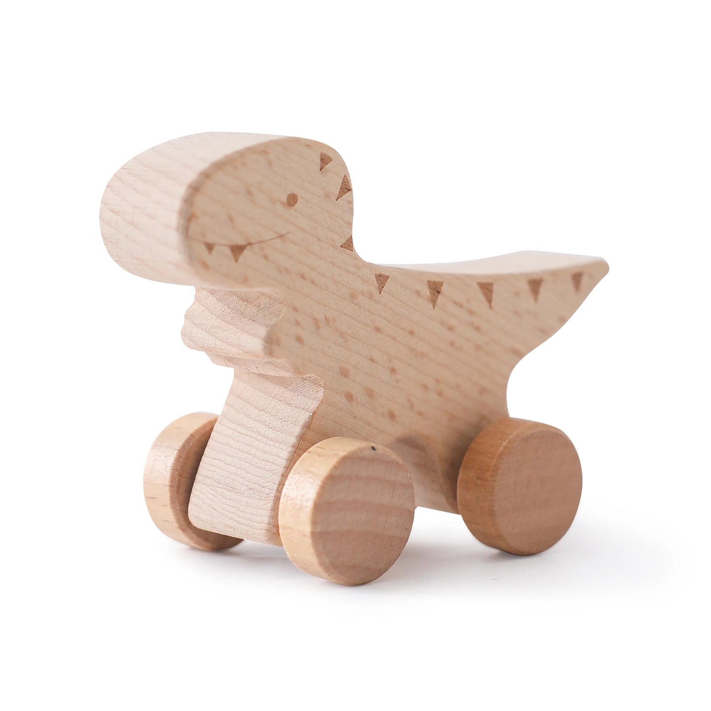 Montessori Wooden Toys Dinosaur Car Education Wooden Blocks Baby Toys From 3-5 Years Black Walnut Wooden Car Toys For Children