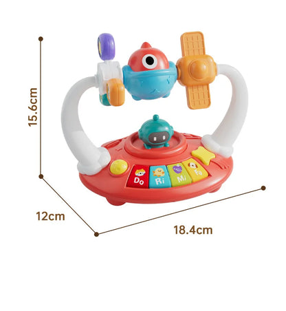 Baby Piano Toys Kids Rotating Music Piano Keyboard With Light Sound, Musical Toys For Toddlers, Early Educational Music Toy