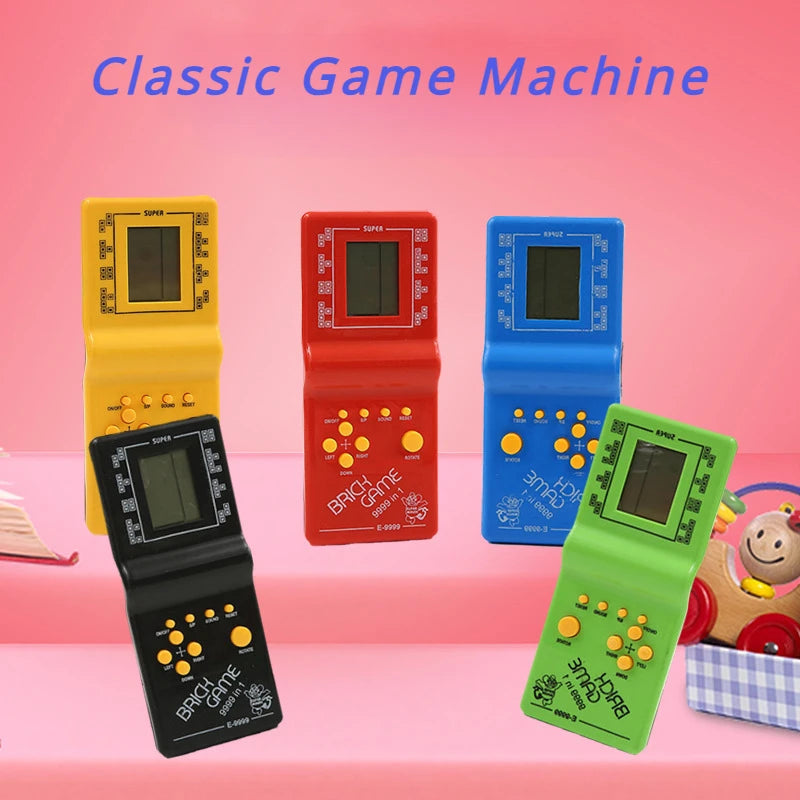 Classic Handheld Game Machine Brick Game Kids Games Machine Toy With Game Music Playback
