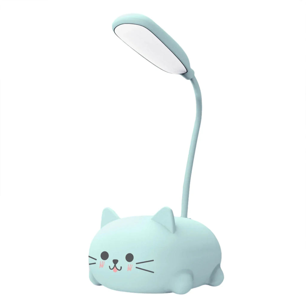 Mini cat Usb Recharge Battery Led Table Night Light Child Eye Protection Warm White Desk Lamp