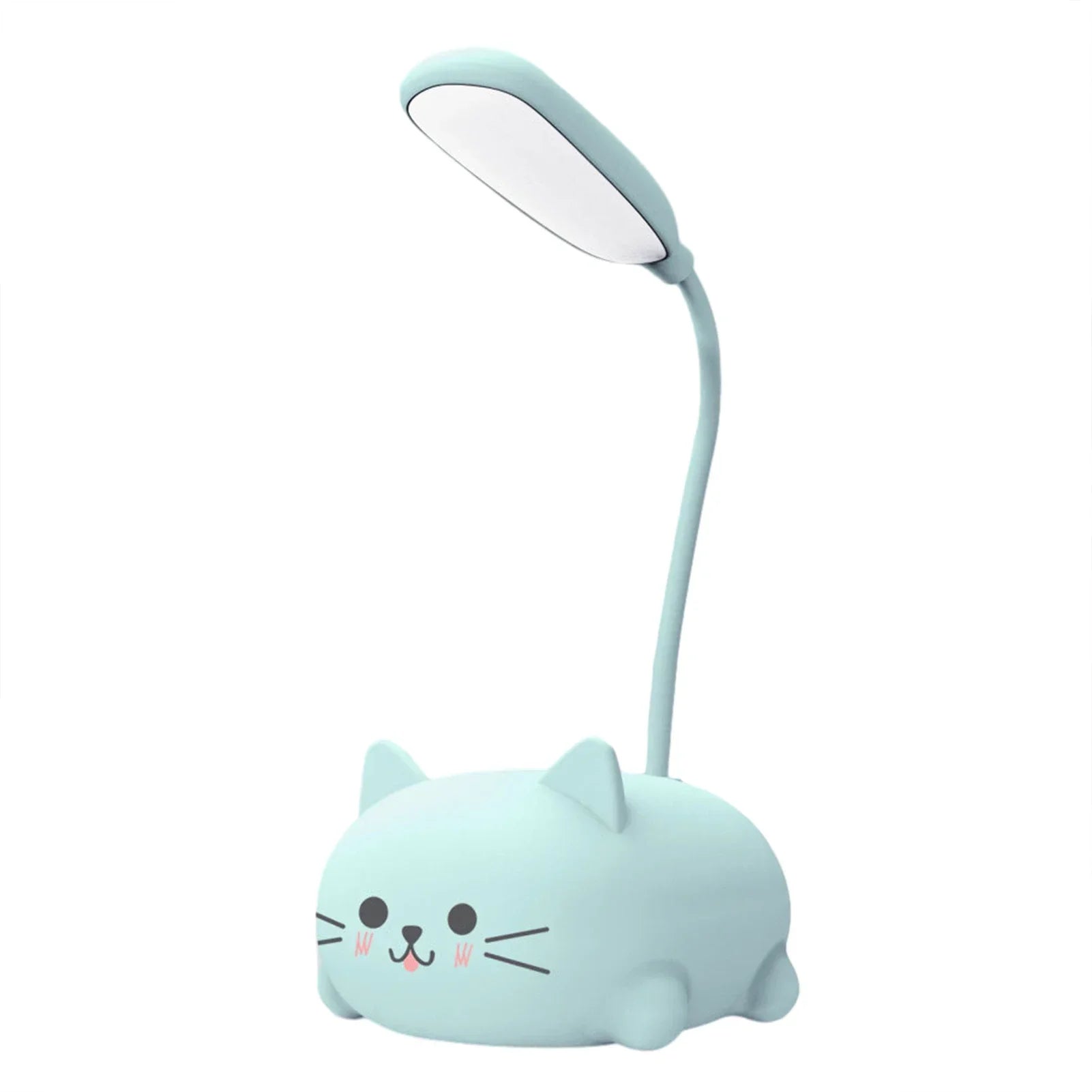 Mini cat Usb Recharge Battery Led Table Night Light Child Eye Protection Warm White Desk Lamp