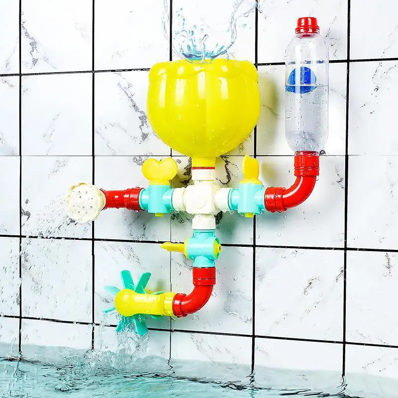 Baby Bath Toys Montessori DIY Pipes Tubes Water Spray Rotating Water Jet Game Bathtub Toy Spray Bathroom Toys Kids Gift