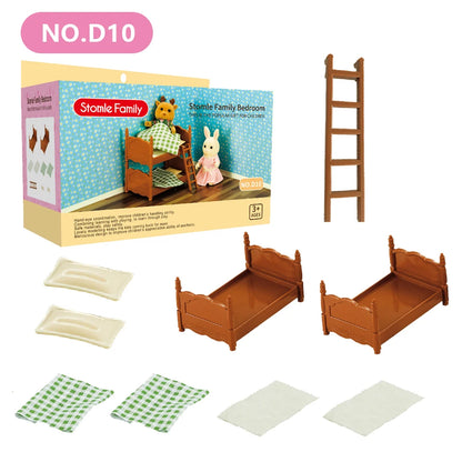 Toys Doll 1:12 Forest Family Montessori Kitchen Compatible Miniature Dollhouse Kitchen Accessories Furniture Pretend Play Gifts