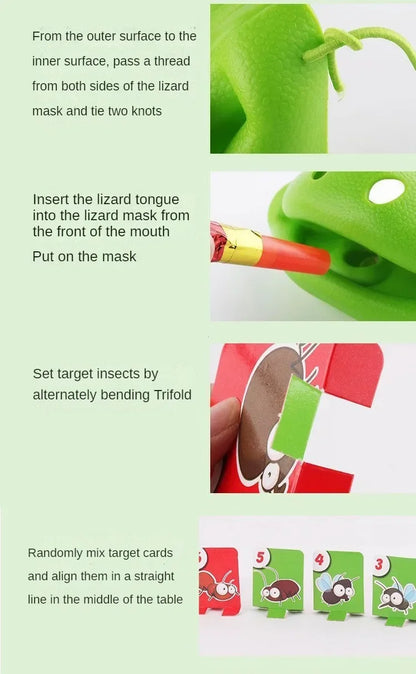 Board Games for Children Family Party Toys Frog Mask Wagging Tongue Lick Cards Antistress Funny Desktop Puzzle Game Toys