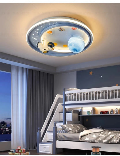 Children's Bedroom Ceiling Lights LED Moon Astronaut Unicorn Light Warm Romantic Baby Room Boy Girl Bedroom Ceiling Lamps