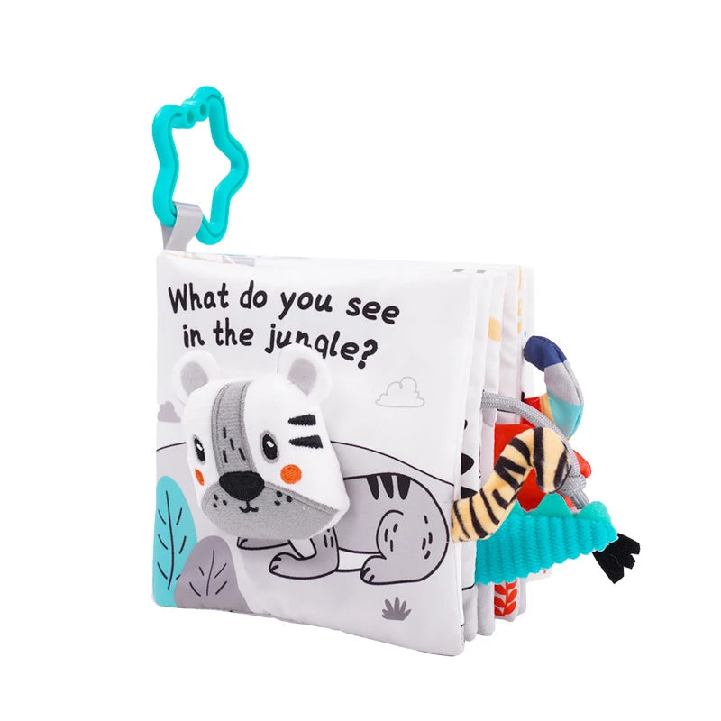 Baby Cloth Book Toys Animals Soft Learning Educational Toys For Babies Development montessori Sensory Books Baby Toys 0 12 Month
