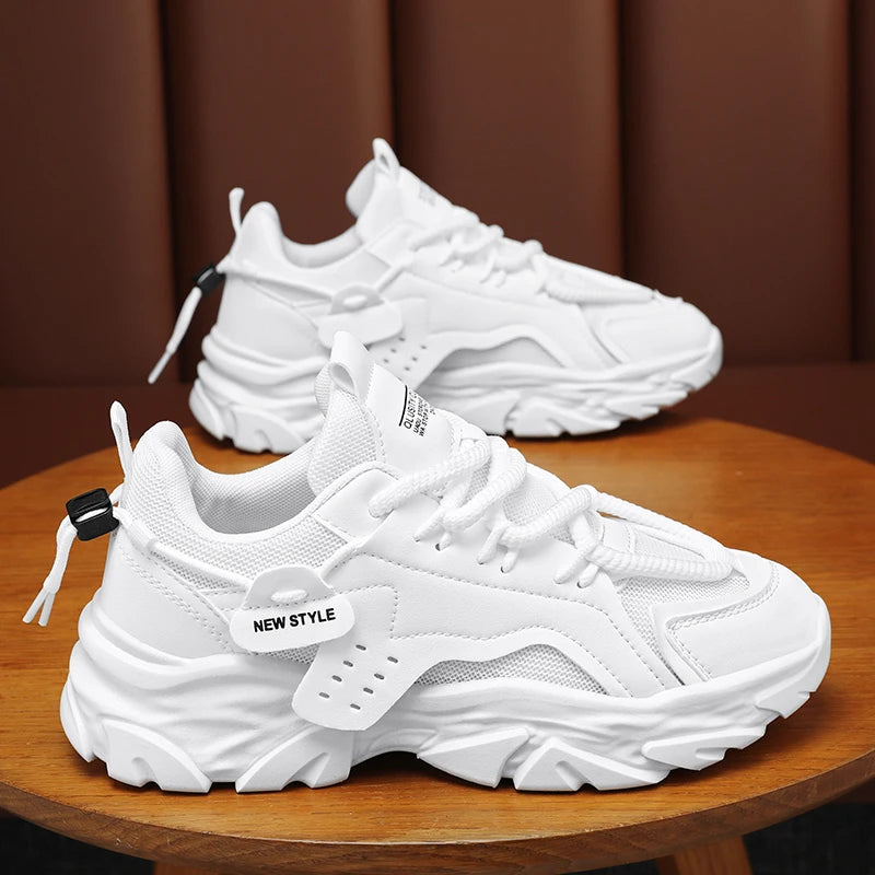 Mens Shoe Breathable Thick Soled Casual Sneakers Outdoor Running Four Seasons New Tennis Men Soft Soles Comfort Male Sneakers