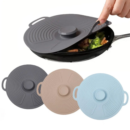 Food Grade Silicone Fresh-keeping Cover Circular Seal Spill-proof Lid Multi-functional High Temperature Resistance and Pot Cover