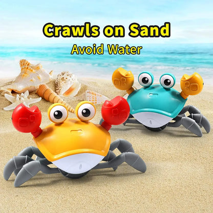 Fun Crab Toy Children Crawling Avoiding Obstacles Electronic Pet With Music Baby Walking Toy Without Battery