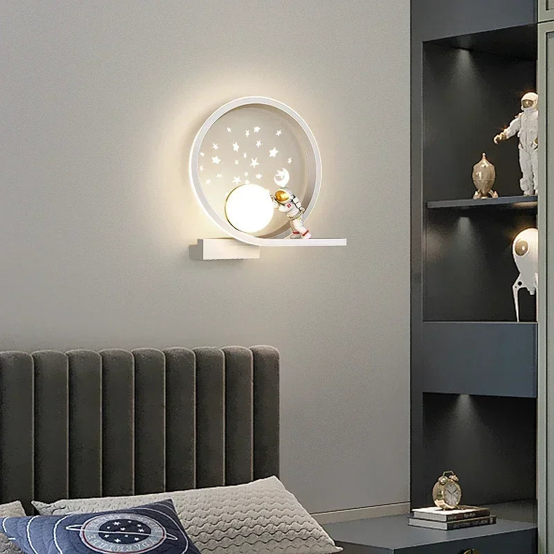 Wall Led Lights Modern Minimalist Astronaut Bedroom Bedside Sconce Lamps for Room Children's Home-appliance