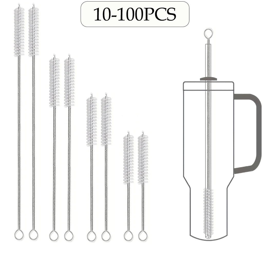 Straw Cleaner Brush Kit for Stanley - (4-Size) Extra Long Pipe Cleaners, Straw Cleaning Brush for Tumbler, Bottle