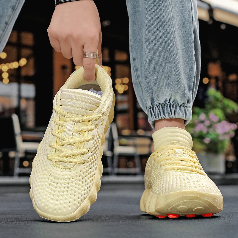Brand Men Casual Shoes Thick Sole Fashion Sneakers Summer Breathable Male Walking Shoes  Mens Shoes