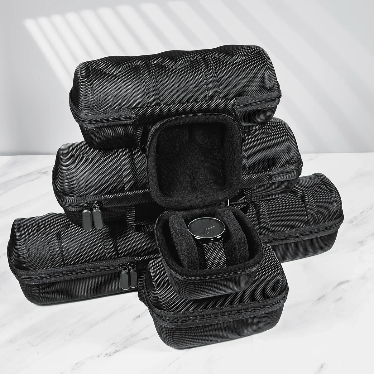 Watch Box Organizer For Men or Women Watch Travel Case Portable Storage Watch Display Holder for Wristwatches and Smart Watches