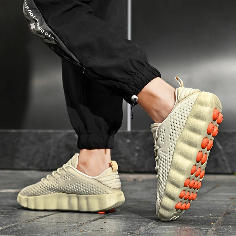 Brand Men Casual Shoes Thick Sole Soft Fashion Sneakers Summer Breathable Male Walking Shoes
