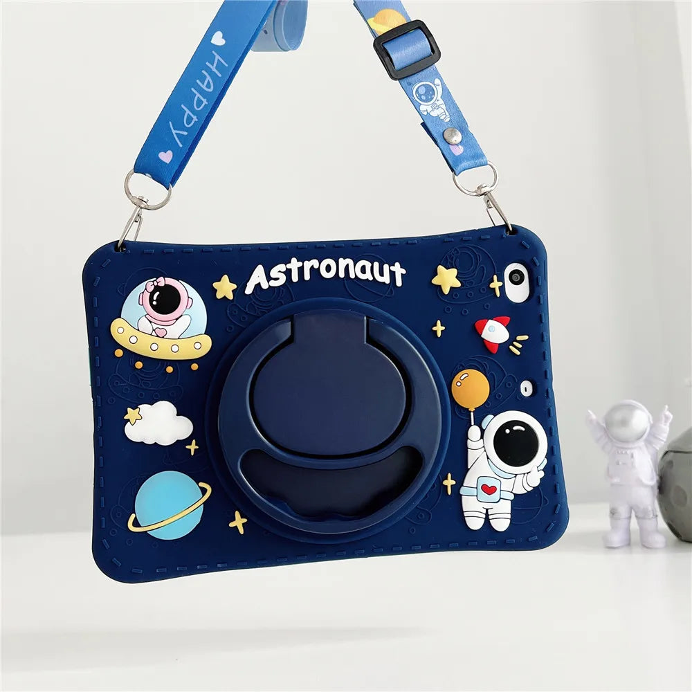 Case for Samsung Galaxy Tab A9 Plus S9 FE S8 S7 11 inch A8 10.5 A7 S6 Lite 10.4 A 10.1 8.0 T290 Kids Cartoon Tablet Stand Cover