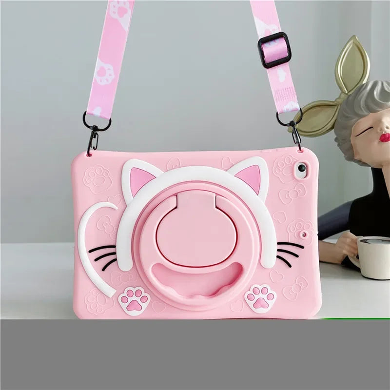 Case for Samsung Galaxy Tab A9 Plus S9 FE S8 S7 11 inch A8 10.5 A7 S6 Lite 10.4 A 10.1 8.0 T290 Kids Cartoon Tablet Stand Cover