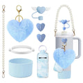 8pcs Tumbler Accessories Set for Stanley 40oz 30oz Cup with Handle, Straw Cover,Silicone Boot for Water Bottle Decor for Gift