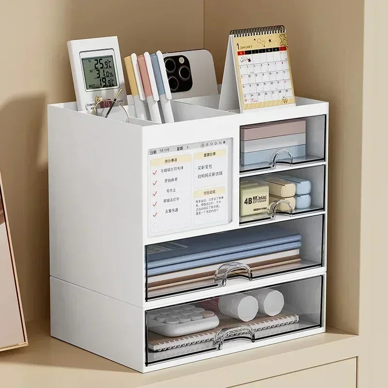 Stationary Organizer For Desk Stationery Holder Desk Makeup Organizer Storage Box Stationery Accessories Pen Organizer