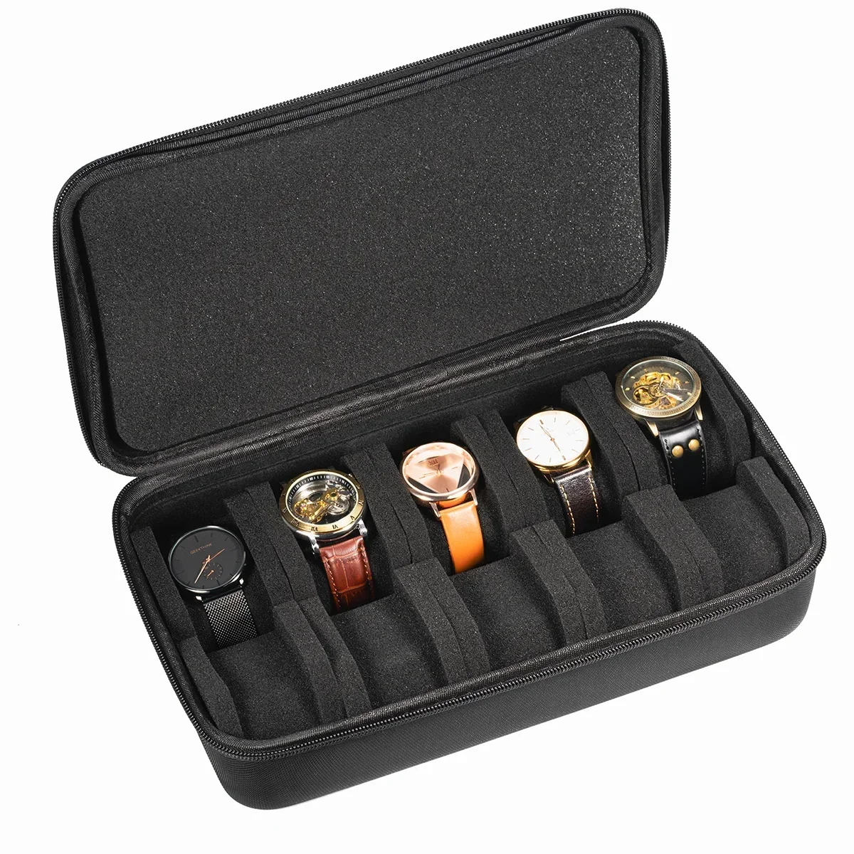 Watch Box Organizer For Men or Women Watch Travel Case Portable Storage Watch Display Holder for Wristwatches and Smart Watches