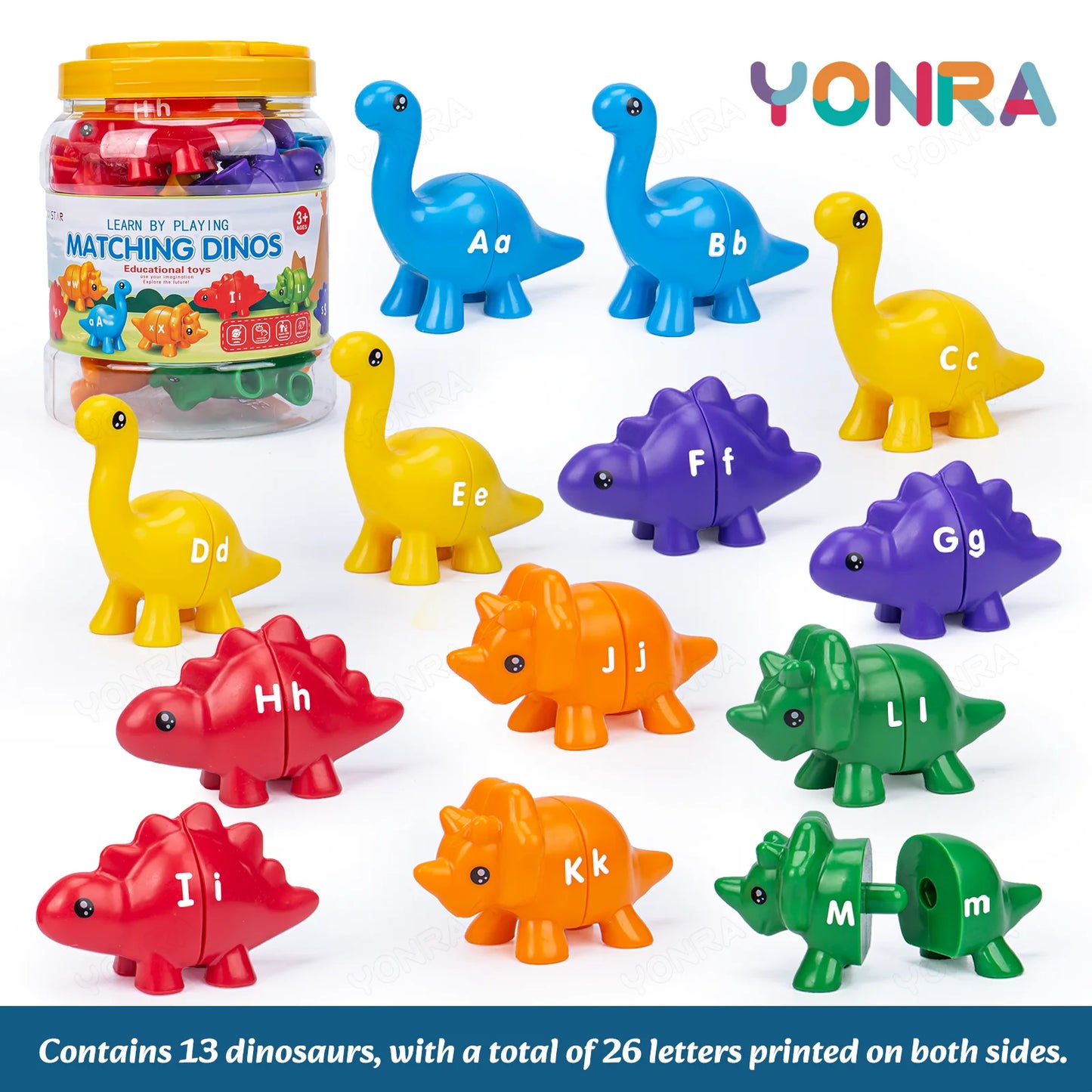 Matching Dinosaur Toy With storage bucket Montessori Toys for Kids Counting Learning Toys for Toddlers Children Development Game