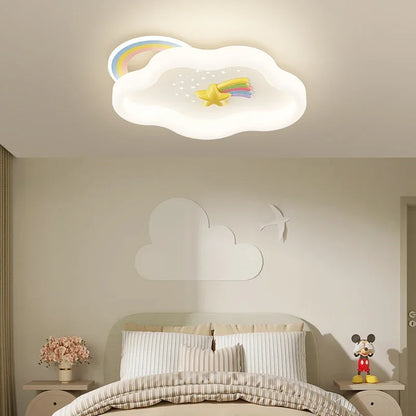 Modern Rocket Cloud Ceiling Lights Boys and Girls Bedroom Decor Light LED Warm Nursery Children's Room Ceiling Lamps