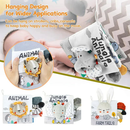 Baby Cloth Book Toys Animals Soft Learning Educational Toys For Babies Development montessori Sensory Books Baby Toys 0 12 Month